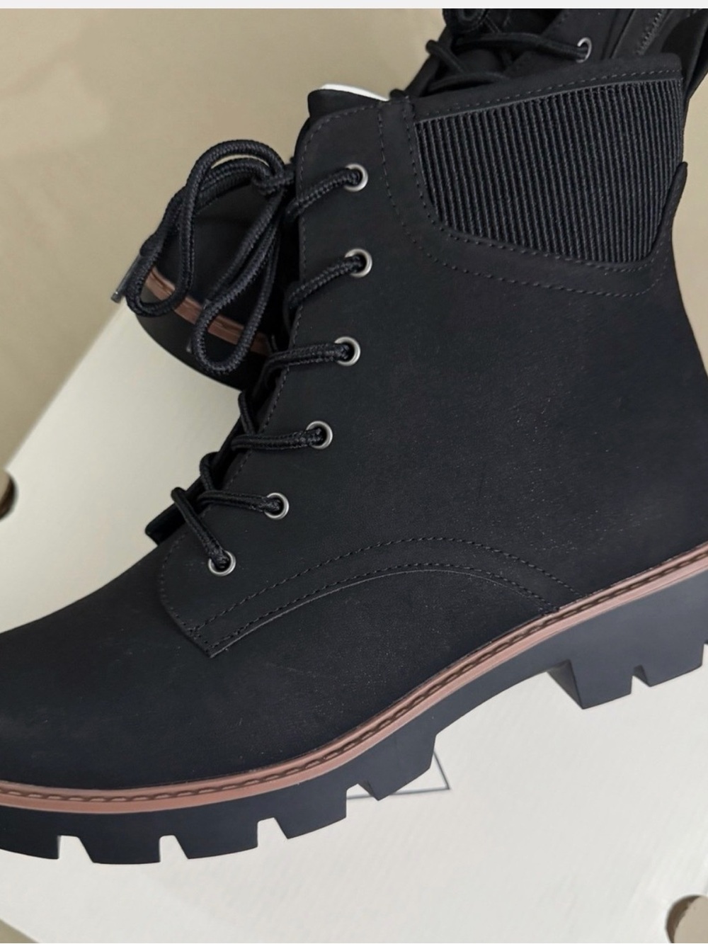 Othr Black Lace-Up Chunky Lug Ankle Boots